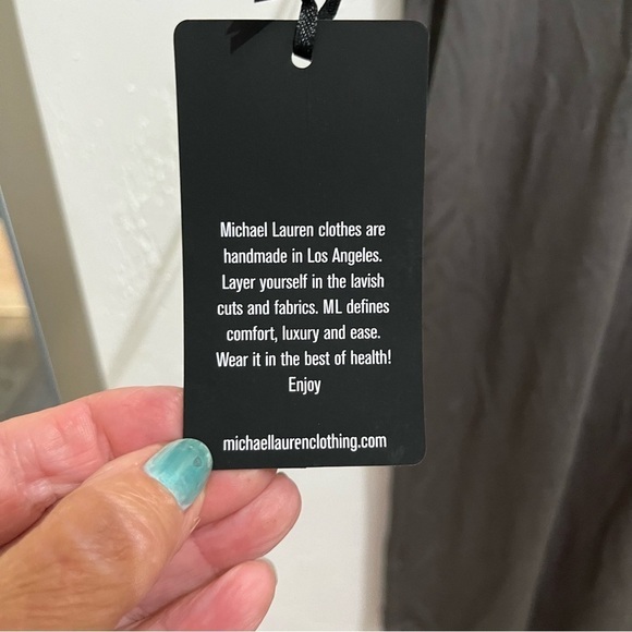 Anthropologie Michael Lauren Gray Stretch Knit Short Sleeve Shift Dress … - Picture 9 of 11